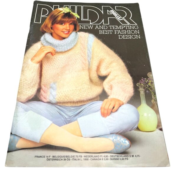 Vtg 83 Phildar Mailles Fashion Knitting Magazine France Mohair Sweaters Cardigan - Picture 1 of 14